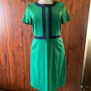 NWT Boden - green / navy knit dress